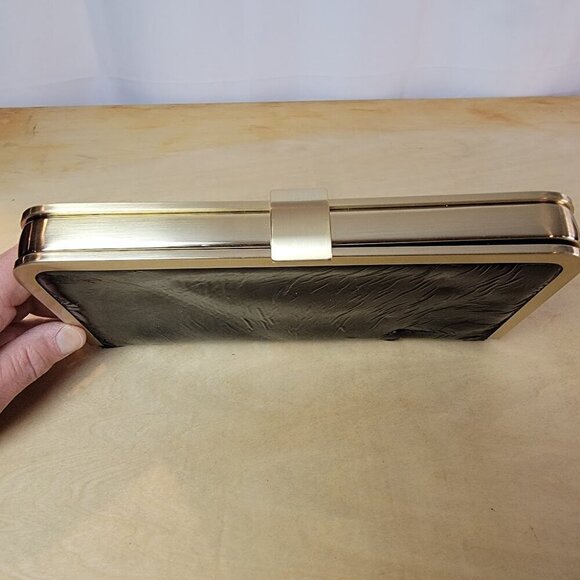 Banana Republic Patent Leather and Brass Clutch - Picture 2 of 9